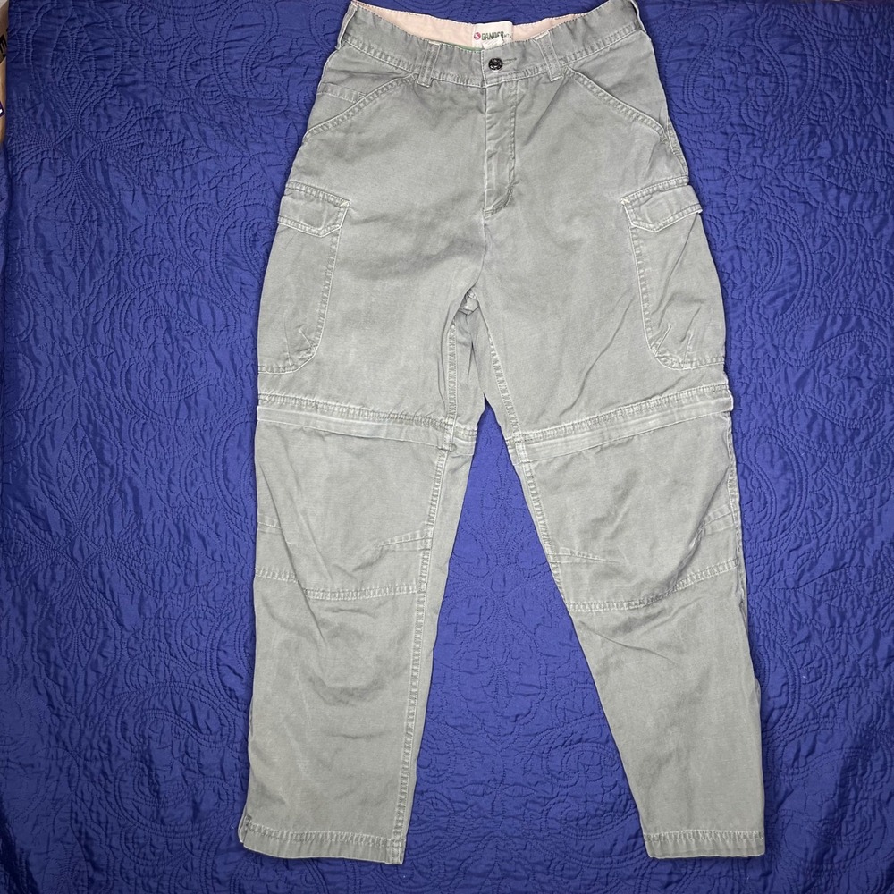 Gander Mountain Mens 30x30 Convertible Cargo Pants Olive Green  Hiking Gorpcore